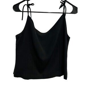 Harolds Womens Black Sleeveless Cami Top Size 14 Tie Strap